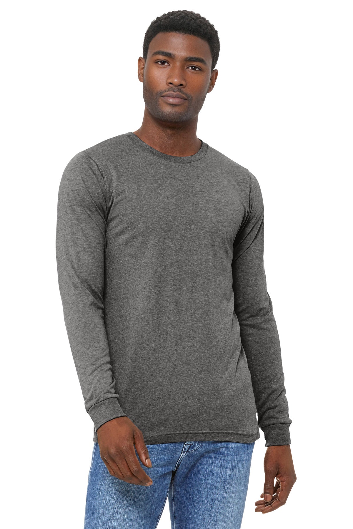 Bella+Canvas Unisex Triblend Long Sleeve Tee BC3513 Grey Triblend