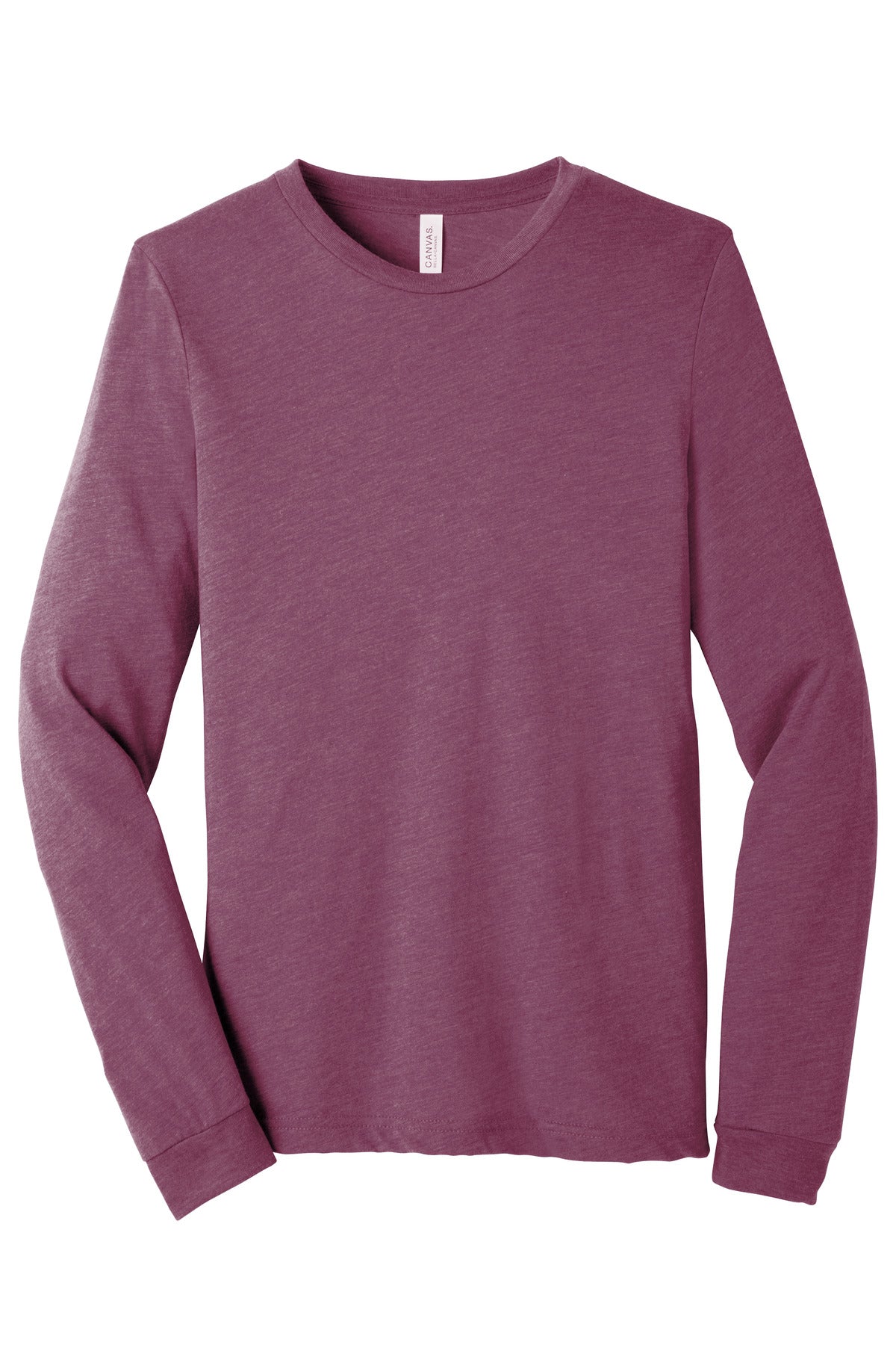 BELLA+CANVAS Unisex Triblend Long Sleeve Tee BC3513 Maroon Triblend