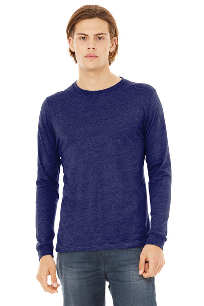 BELLA+CANVAS Unisex Triblend Long Sleeve Tee BC3513 Navy Triblend