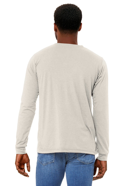 Bella+Canvas Unisex Triblend Long Sleeve Tee BC3513 Oatmeal Triblend