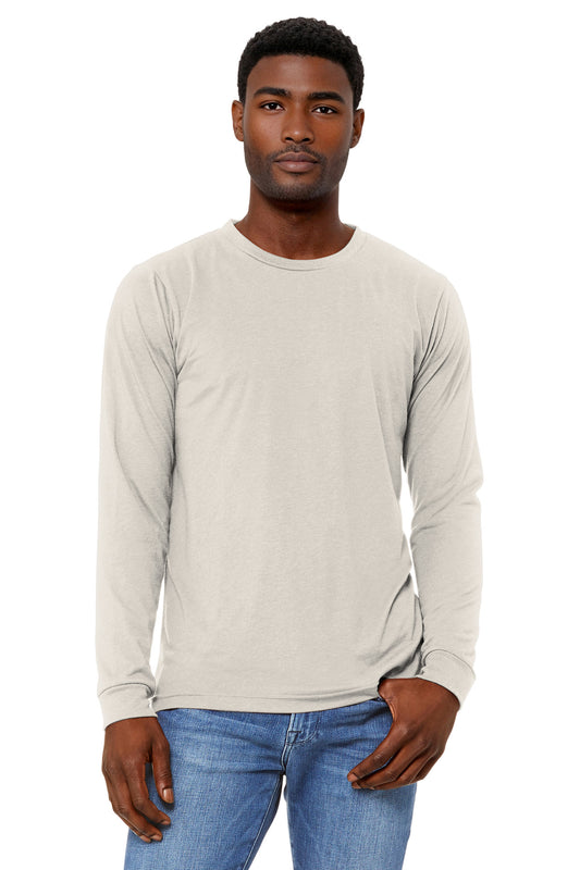 Bella+Canvas Unisex Triblend Long Sleeve Tee BC3513 Oatmeal Triblend