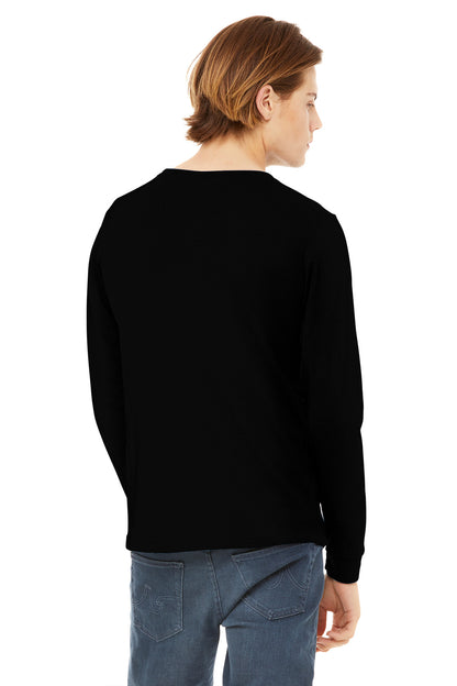 BELLA+CANVAS Unisex Triblend Long Sleeve Tee BC3513 Solid Black Triblend