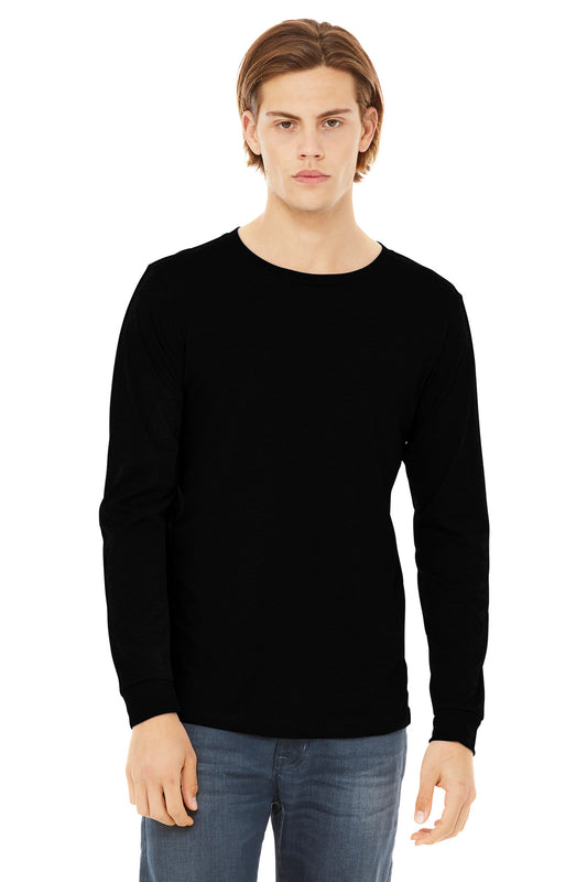 BELLA+CANVAS Unisex Triblend Long Sleeve Tee BC3513 Solid Black Triblend