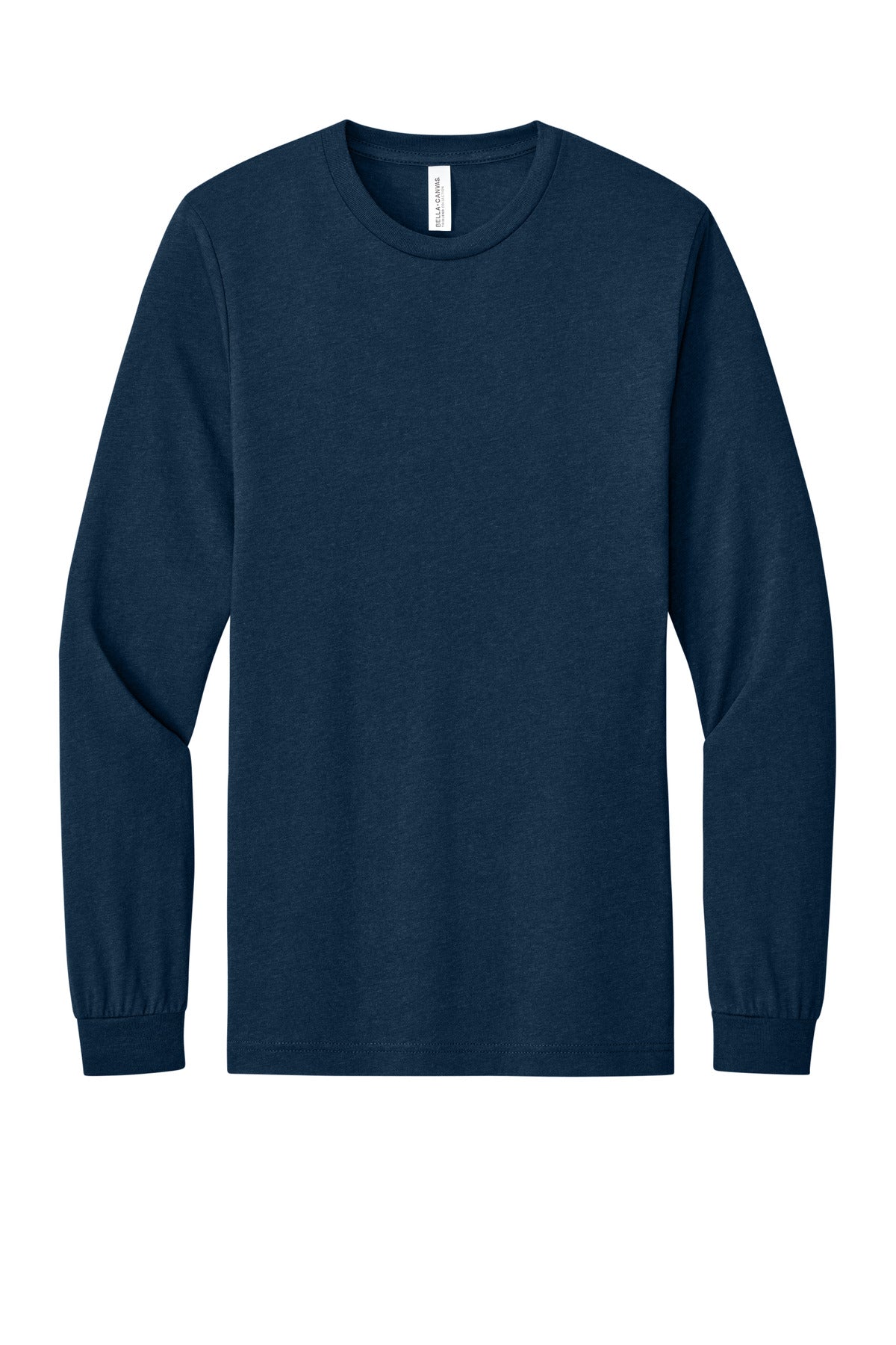 Bella+Canvas Unisex Triblend Long Sleeve Tee BC3513 Solid Navy Triblend