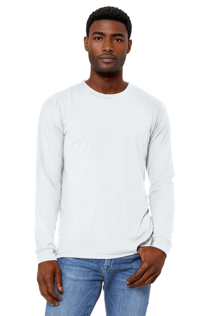 Bella+Canvas Unisex Triblend Long Sleeve Tee BC3513 Solid White Triblend