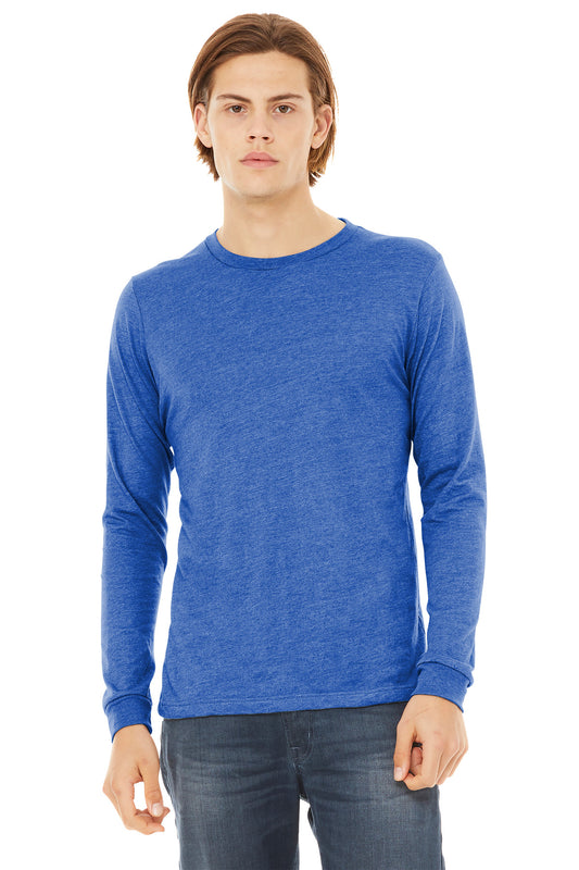 BELLA+CANVAS Unisex Triblend Long Sleeve Tee BC3513 True Royal Triblend