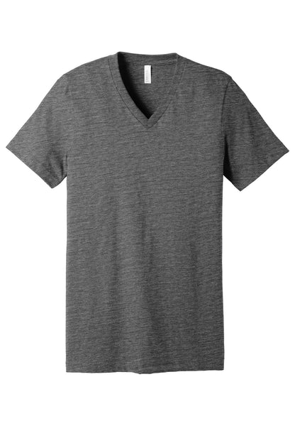 Bella+Canvas Unisex Textured Jersey V-Neck Tee BC3655 Asphalt Slub