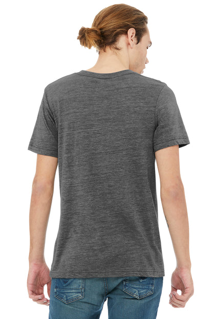 Bella+Canvas Unisex Textured Jersey V-Neck Tee BC3655 Asphalt Slub