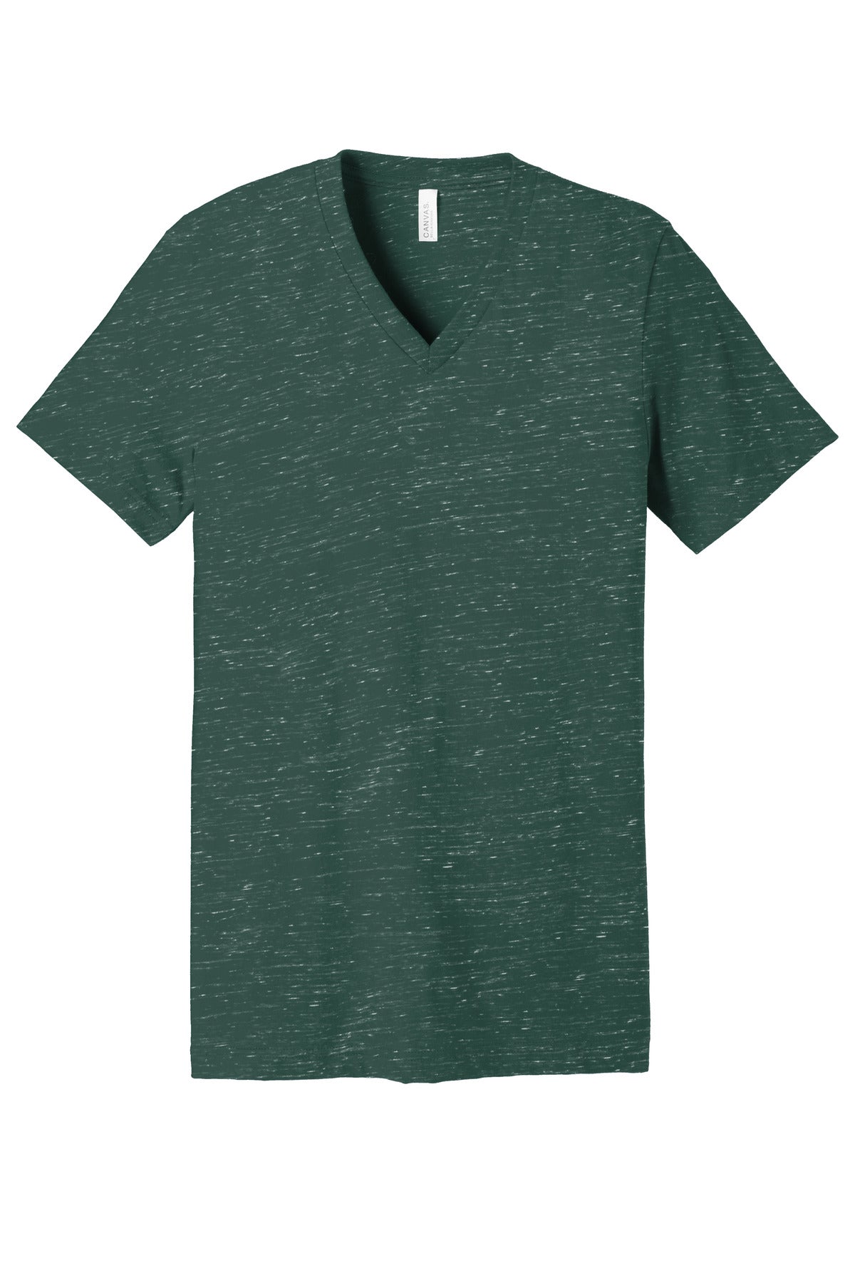 Bella+Canvas Unisex Textured Jersey V-Neck Tee BC3655 Forest Marble