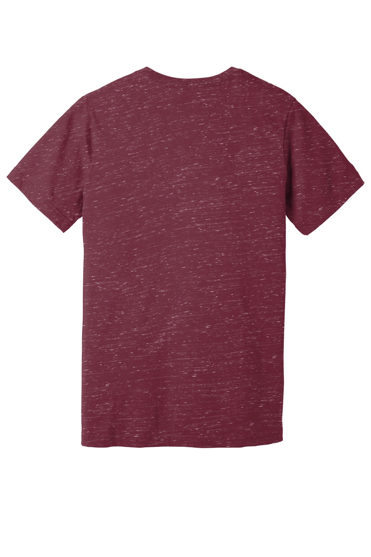 BELLA+CANVAS Unisex Textured Jersey V-Neck Tee BC3655 Maroon Marble