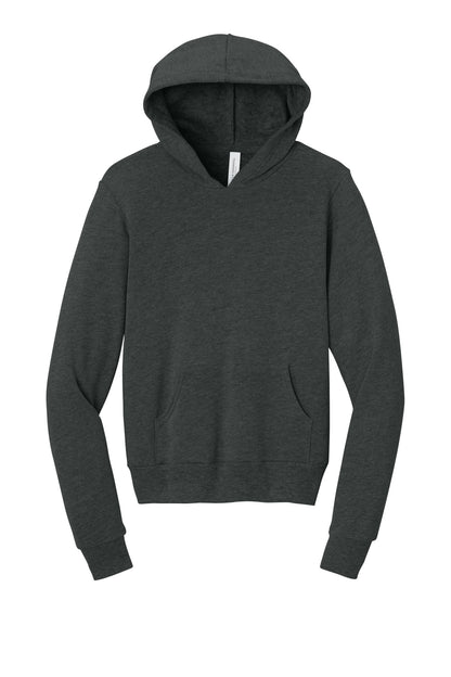 Bella+Canvas Youth Sponge Fleece Pullover Hoodie BC3719Y Dark Grey Heather