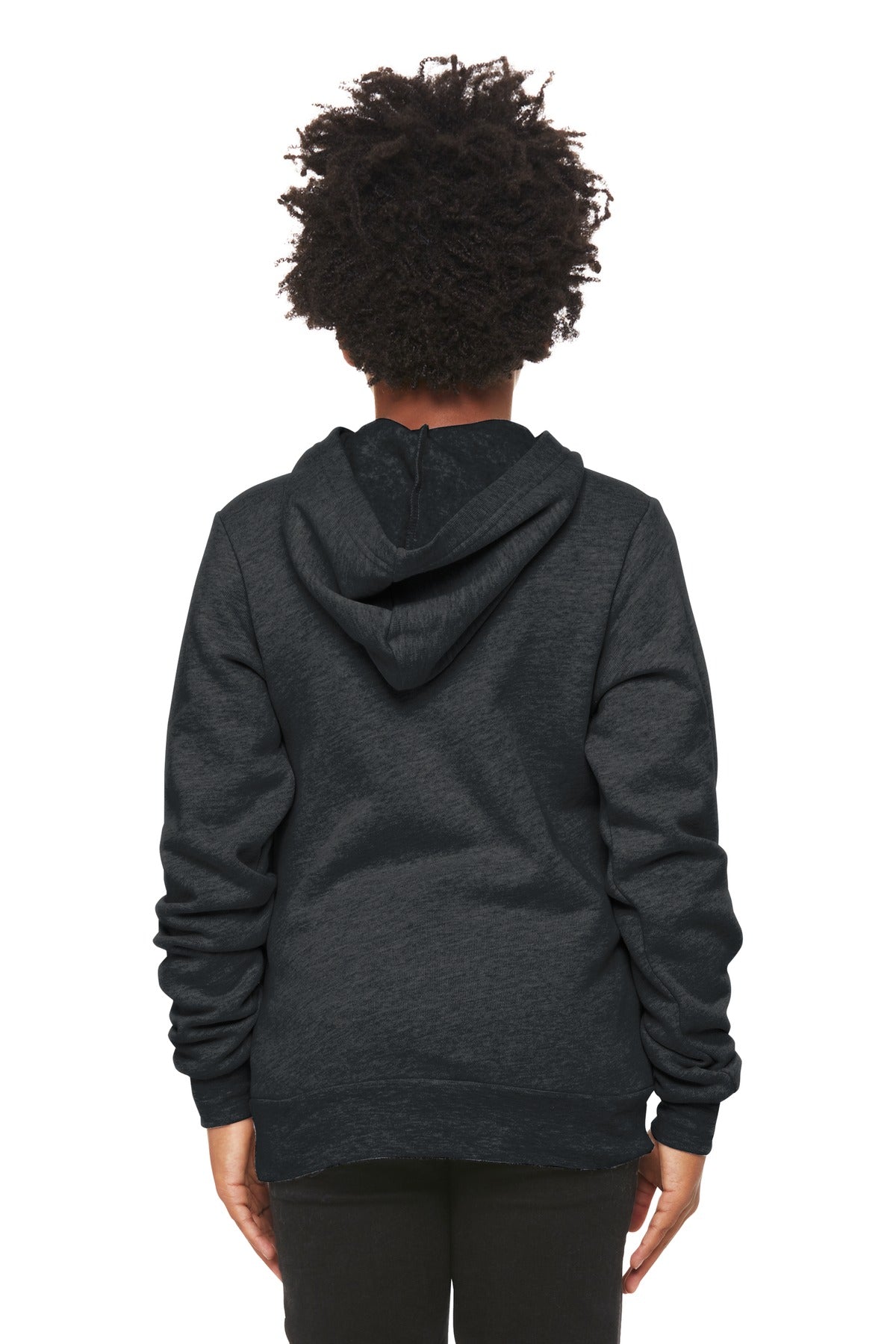 Bella+Canvas Youth Sponge Fleece Pullover Hoodie BC3719Y Dark Grey Heather