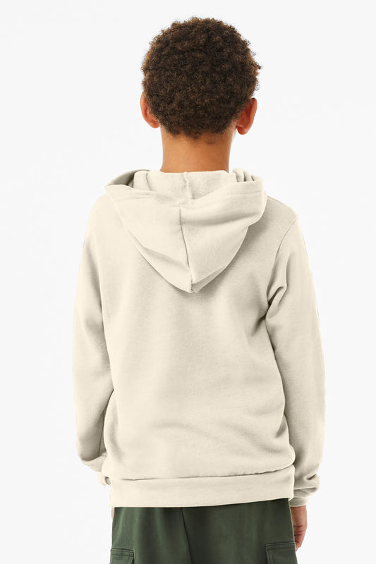 Bella+Canvas Youth Sponge Fleece Pullover Hoodie BC3719Y Natural