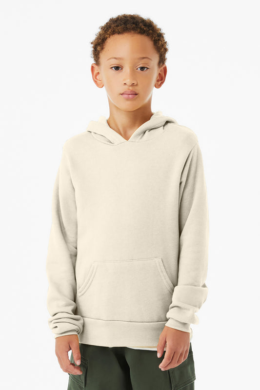 Bella+Canvas Youth Sponge Fleece Pullover Hoodie BC3719Y Natural