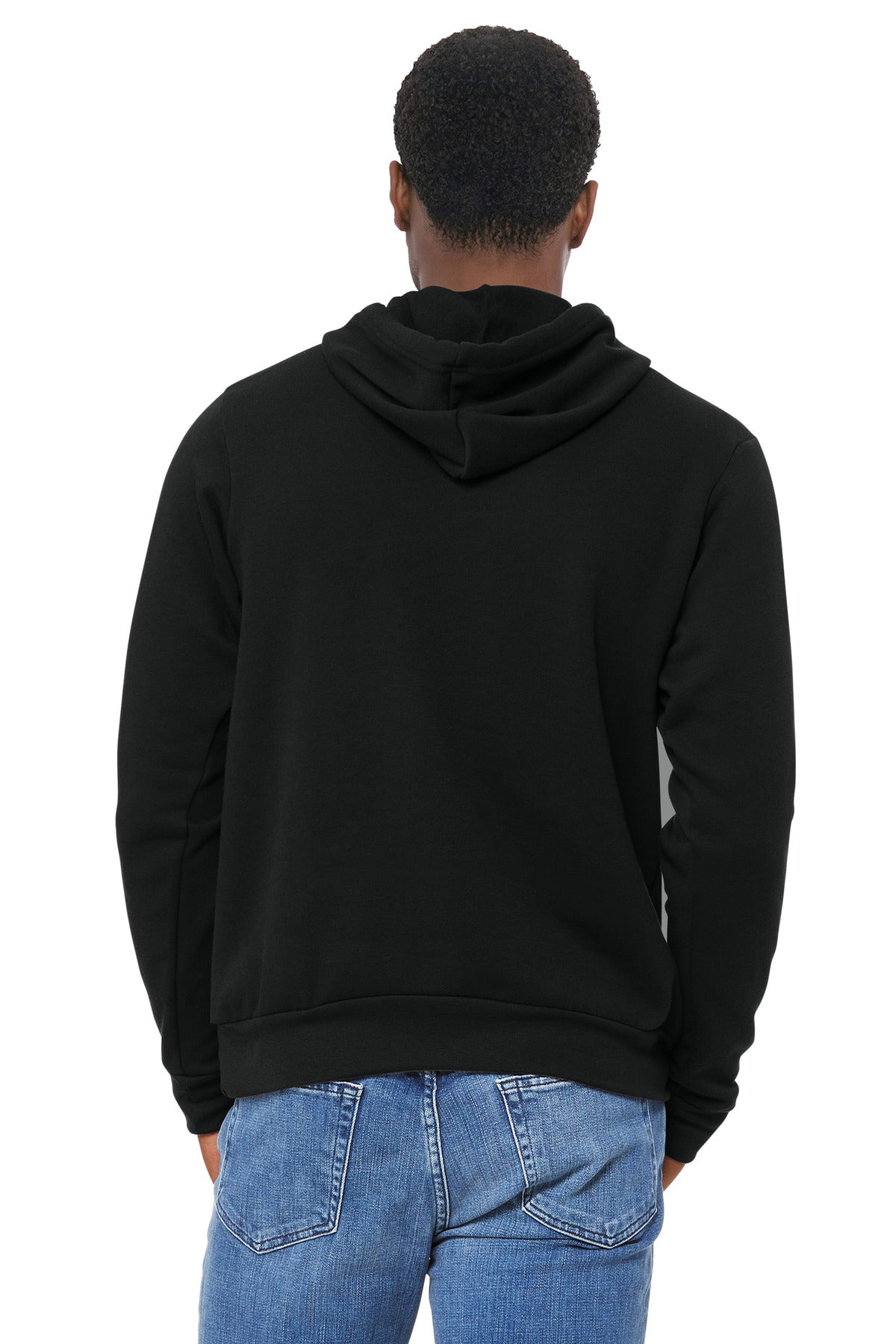 Bella+Canvas Unisex Sponge Fleece Pullover Hoodie BC3719 DTG Black