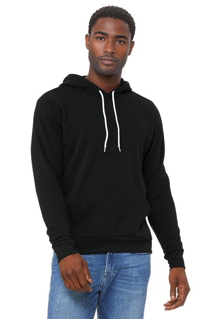 Bella+Canvas Unisex Sponge Fleece Pullover Hoodie BC3719 DTG Black