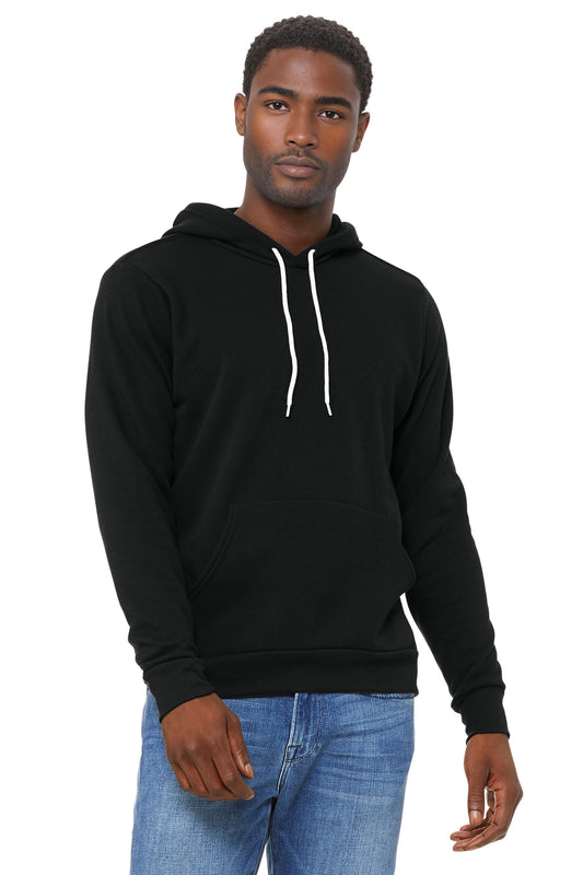 Bella+Canvas Unisex Sponge Fleece Pullover Hoodie BC3719 DTG Black