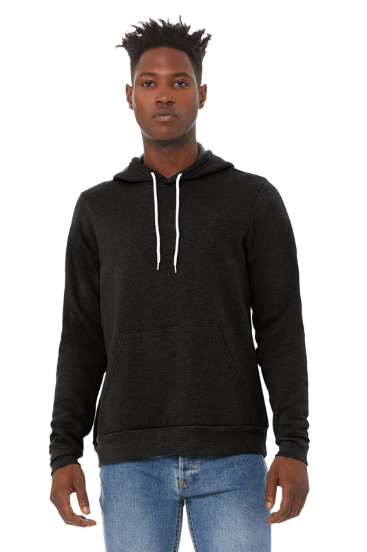 BELLA+CANVAS  Unisex Sponge Fleece Pullover Hoodie. BC3719 Black Heather