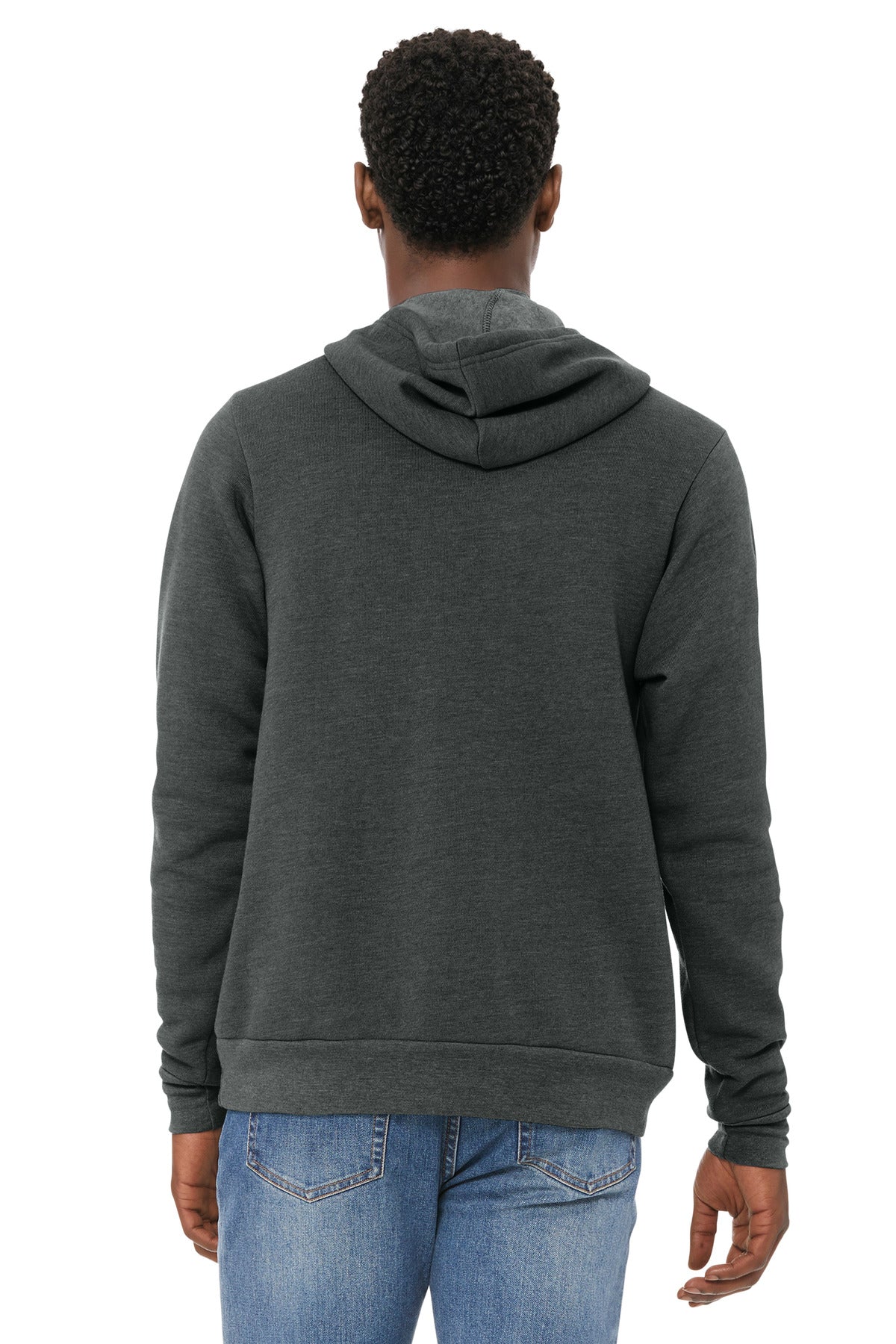 Bella+Canvas Unisex Sponge Fleece Pullover Hoodie BC3719 Dark Grey Heather