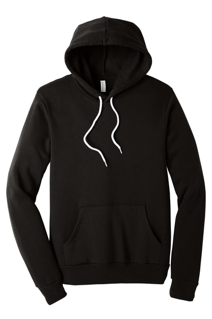 BELLA+CANVAS  Unisex Sponge Fleece Pullover Hoodie. BC3719 DTG Black