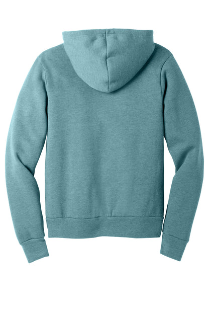 Bella+Canvas Unisex Sponge Fleece Pullover Hoodie BC3719 Heather Blue Lagoon