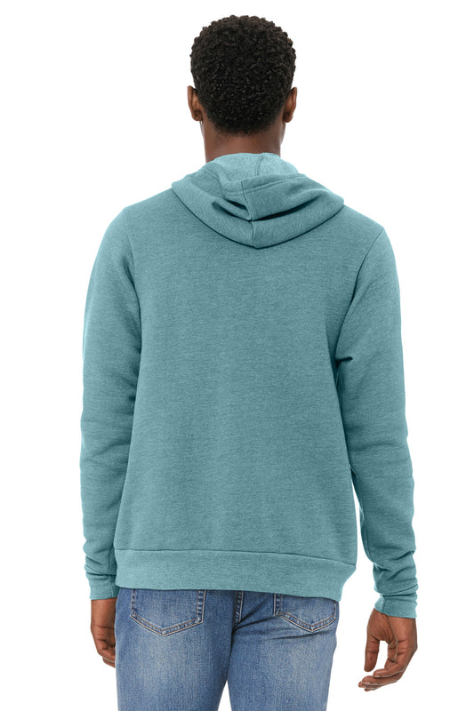 Bella+Canvas Unisex Sponge Fleece Pullover Hoodie BC3719 Heather Blue Lagoon