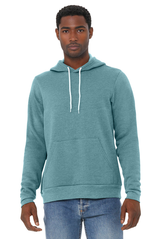 Bella+Canvas Unisex Sponge Fleece Pullover Hoodie BC3719 Heather Blue Lagoon