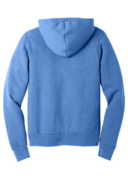 Bella+Canvas Unisex Sponge Fleece Pullover Hoodie BC3719 Heather Columbia Blue