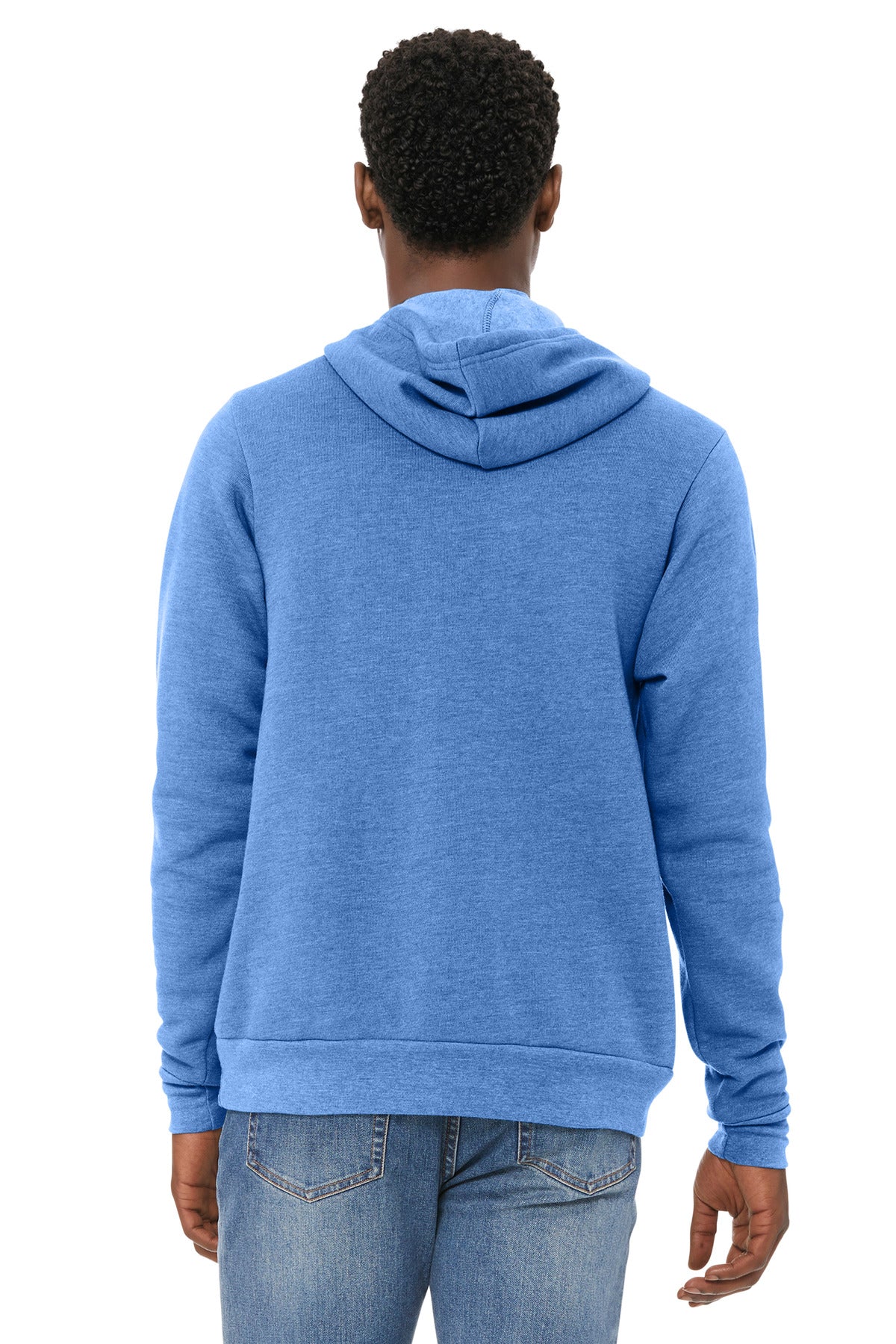 Bella+Canvas Unisex Sponge Fleece Pullover Hoodie BC3719 Heather Columbia Blue