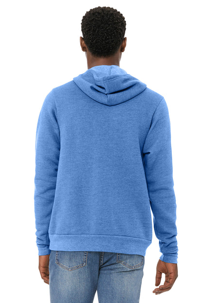Bella+Canvas Unisex Sponge Fleece Pullover Hoodie BC3719 Heather Columbia Blue