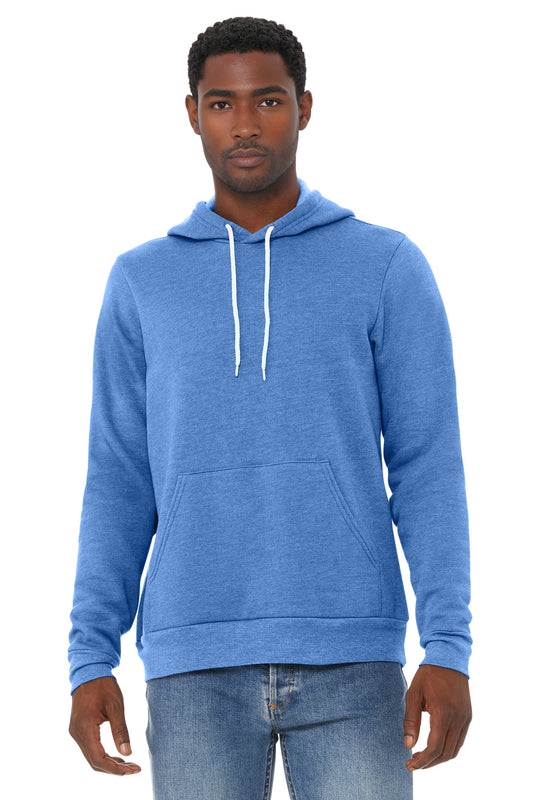 Bella+Canvas Unisex Sponge Fleece Pullover Hoodie BC3719 Heather Columbia Blue