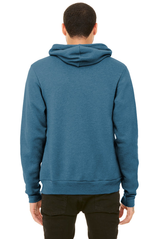 BELLA+CANVAS  Unisex Sponge Fleece Pullover Hoodie. BC3719 Heather Deep Teal