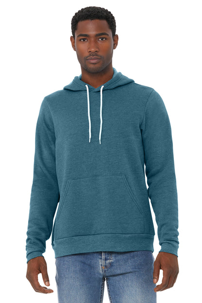 Bella+Canvas Unisex Sponge Fleece Pullover Hoodie BC3719 Heather Deep Teal