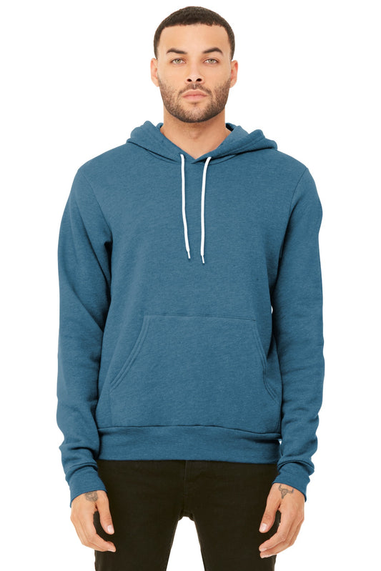 BELLA+CANVAS  Unisex Sponge Fleece Pullover Hoodie. BC3719 Heather Deep Teal