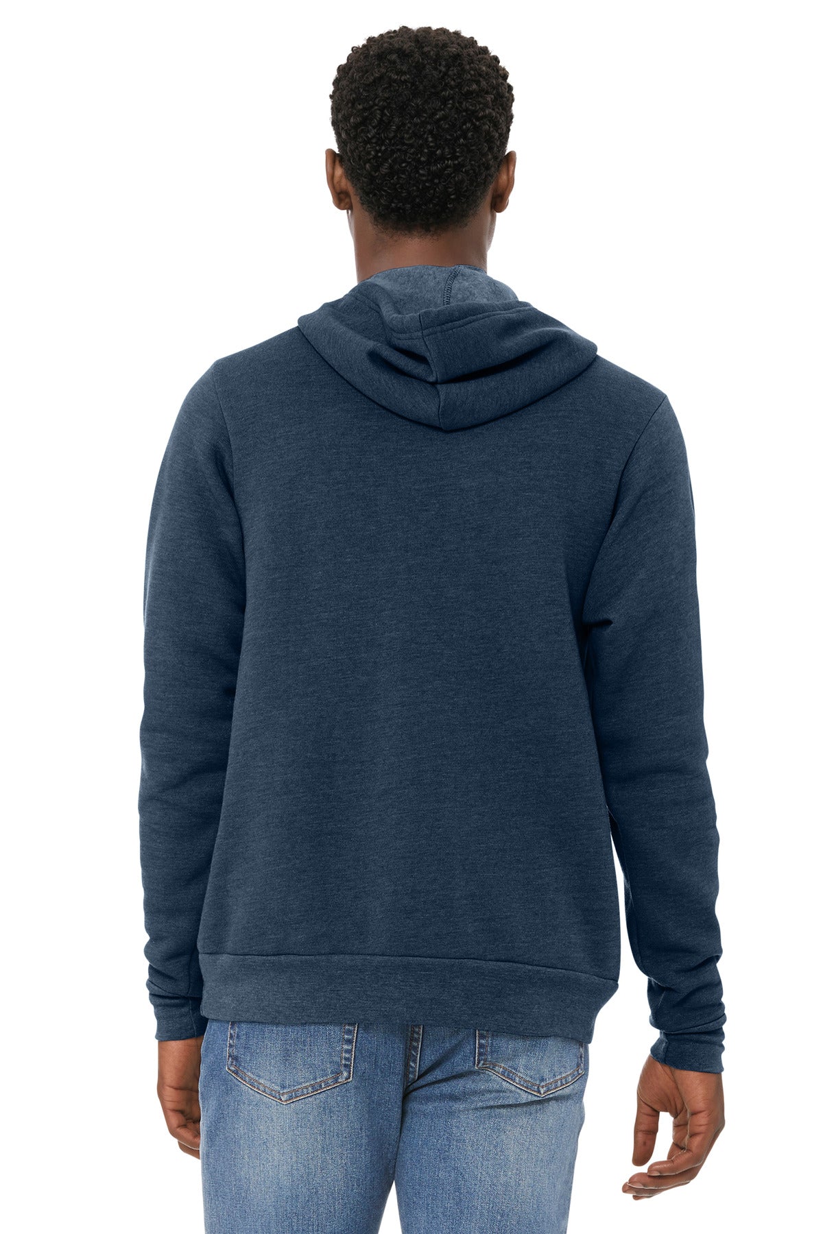 Bella+Canvas Unisex Sponge Fleece Pullover Hoodie BC3719 Heather Navy
