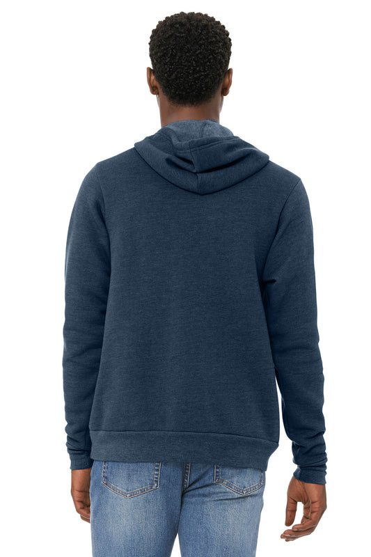 Bella+Canvas Unisex Sponge Fleece Pullover Hoodie BC3719 Heather Navy