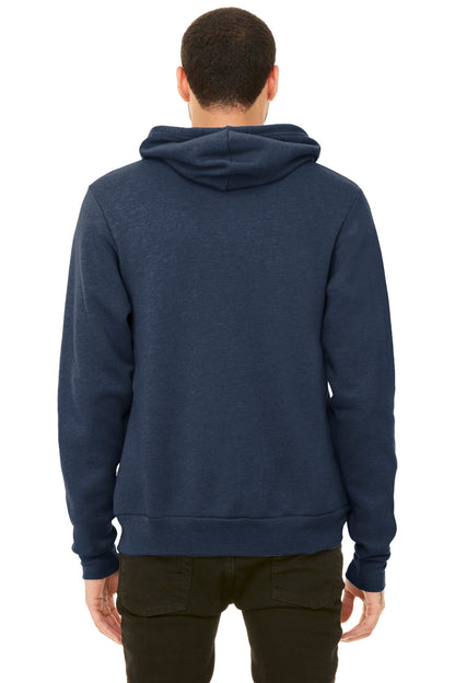 BELLA+CANVAS  Unisex Sponge Fleece Pullover Hoodie. BC3719 Heather Navy