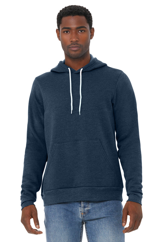 Bella+Canvas Unisex Sponge Fleece Pullover Hoodie BC3719 Heather Navy