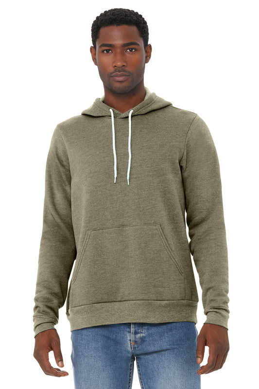 Bella+Canvas Unisex Sponge Fleece Pullover Hoodie BC3719 Heather Olive