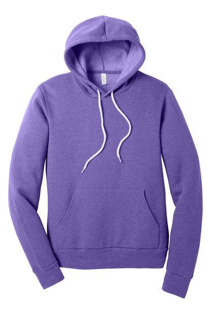 Bella+Canvas Unisex Sponge Fleece Pullover Hoodie BC3719 Heather Team Purple