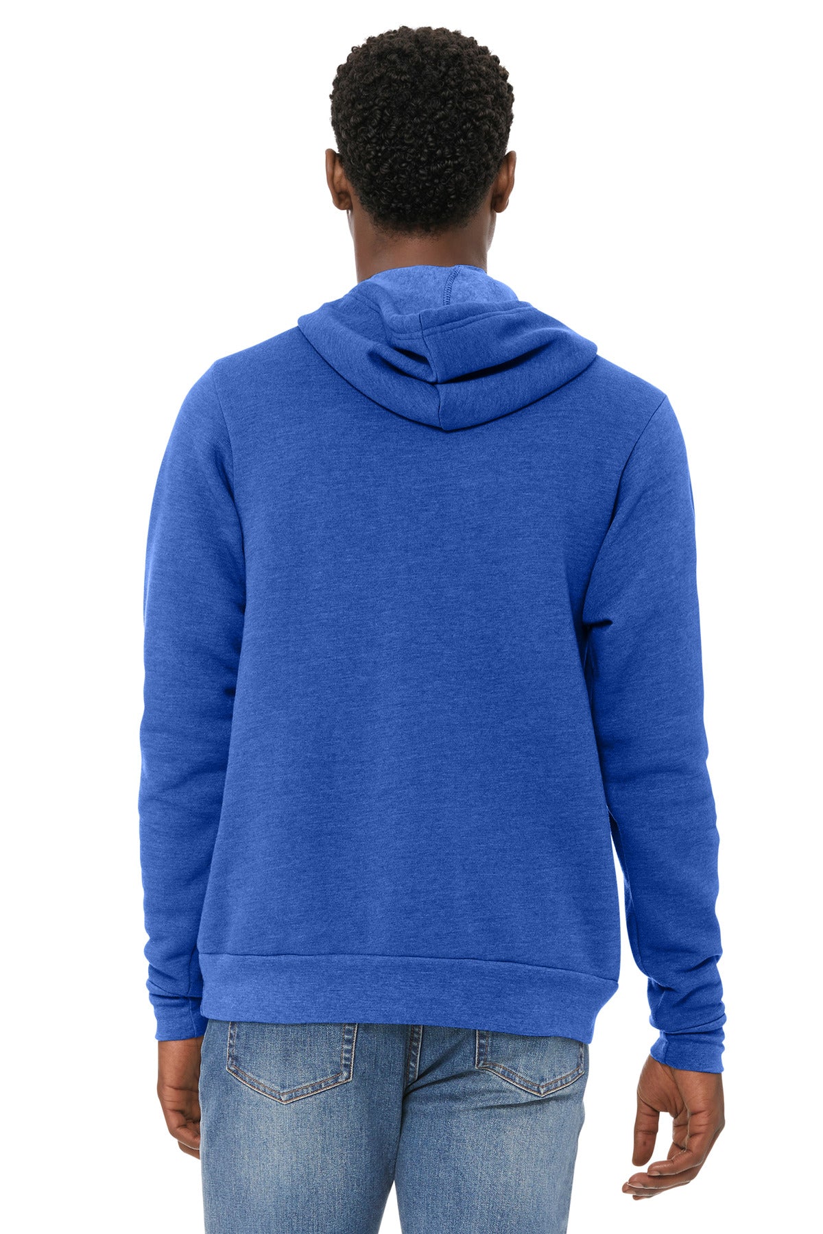 Bella+Canvas Unisex Sponge Fleece Pullover Hoodie BC3719 Heather True Royal