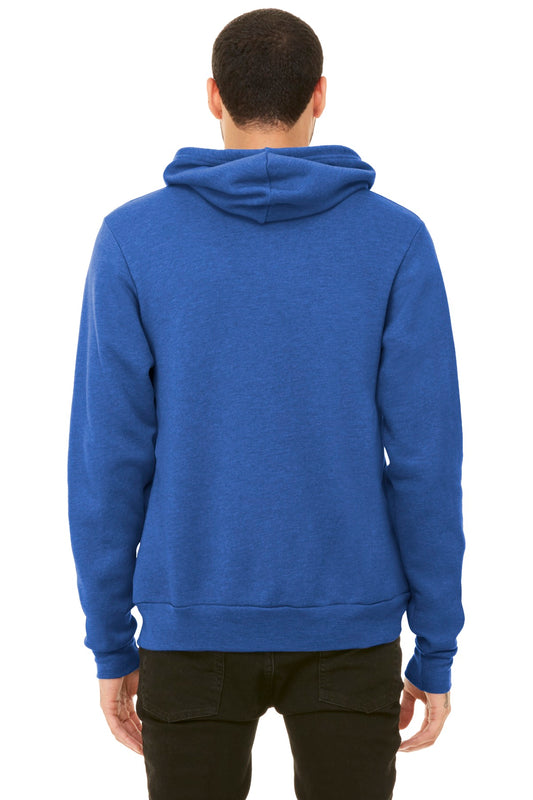 BELLA+CANVAS  Unisex Sponge Fleece Pullover Hoodie. BC3719 Heather True Royal