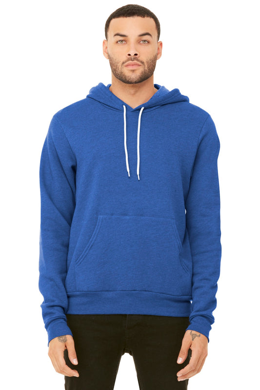 BELLA+CANVAS  Unisex Sponge Fleece Pullover Hoodie. BC3719 Heather True Royal