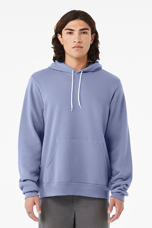 BELLA+CANVAS  Unisex Sponge Fleece Pullover Hoodie. BC3719 Lavender Blue