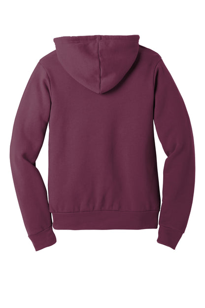 BELLA+CANVAS  Unisex Sponge Fleece Pullover Hoodie. BC3719 Maroon