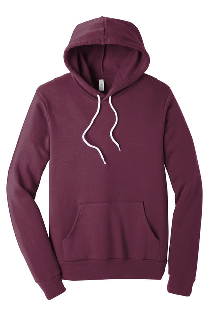 BELLA+CANVAS  Unisex Sponge Fleece Pullover Hoodie. BC3719 Maroon