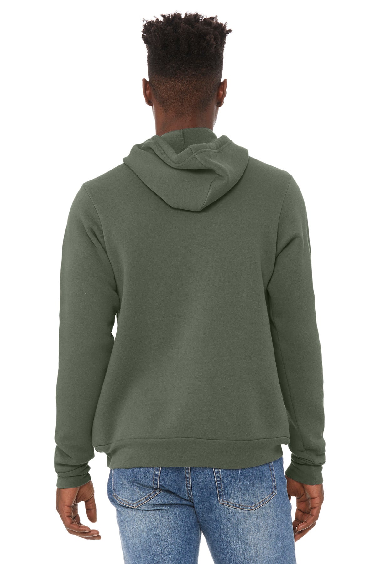 BELLA+CANVAS  Unisex Sponge Fleece Pullover Hoodie. BC3719 Military Green