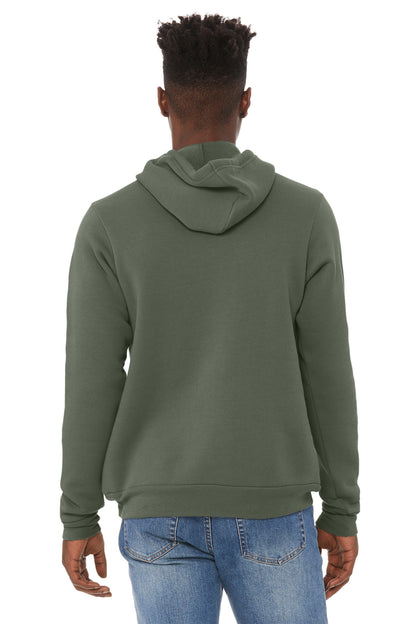 BELLA+CANVAS  Unisex Sponge Fleece Pullover Hoodie. BC3719 Military Green