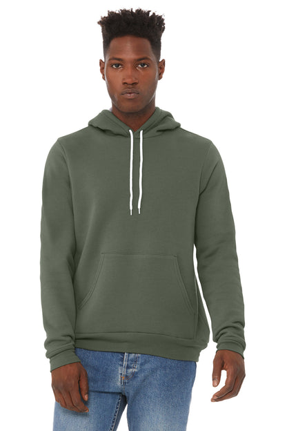BELLA+CANVAS  Unisex Sponge Fleece Pullover Hoodie. BC3719 Military Green