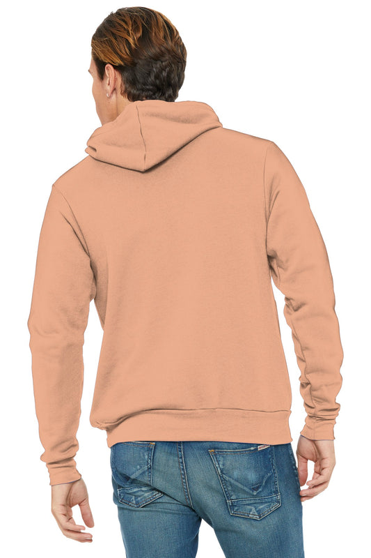 BELLA+CANVAS  Unisex Sponge Fleece Pullover Hoodie. BC3719 Peach